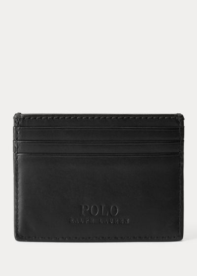 Porta Tarjetas Polo Ralph Lauren Hombre Negros - Heritage Full-Grain - NPDUR4617